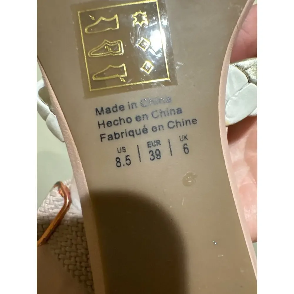 Draper James Braided Ellie Sandals Chambray size 8.5 - Picture 5 of 5